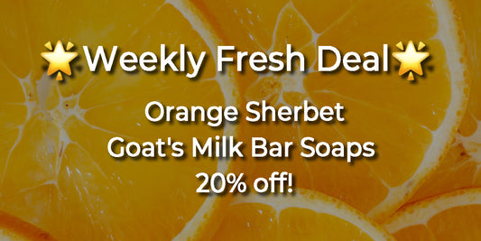 🌟 Weekly Fresh Deal 🌟 - Orange Sherbet Goat's Milk Bar Soap 🍊🍦
