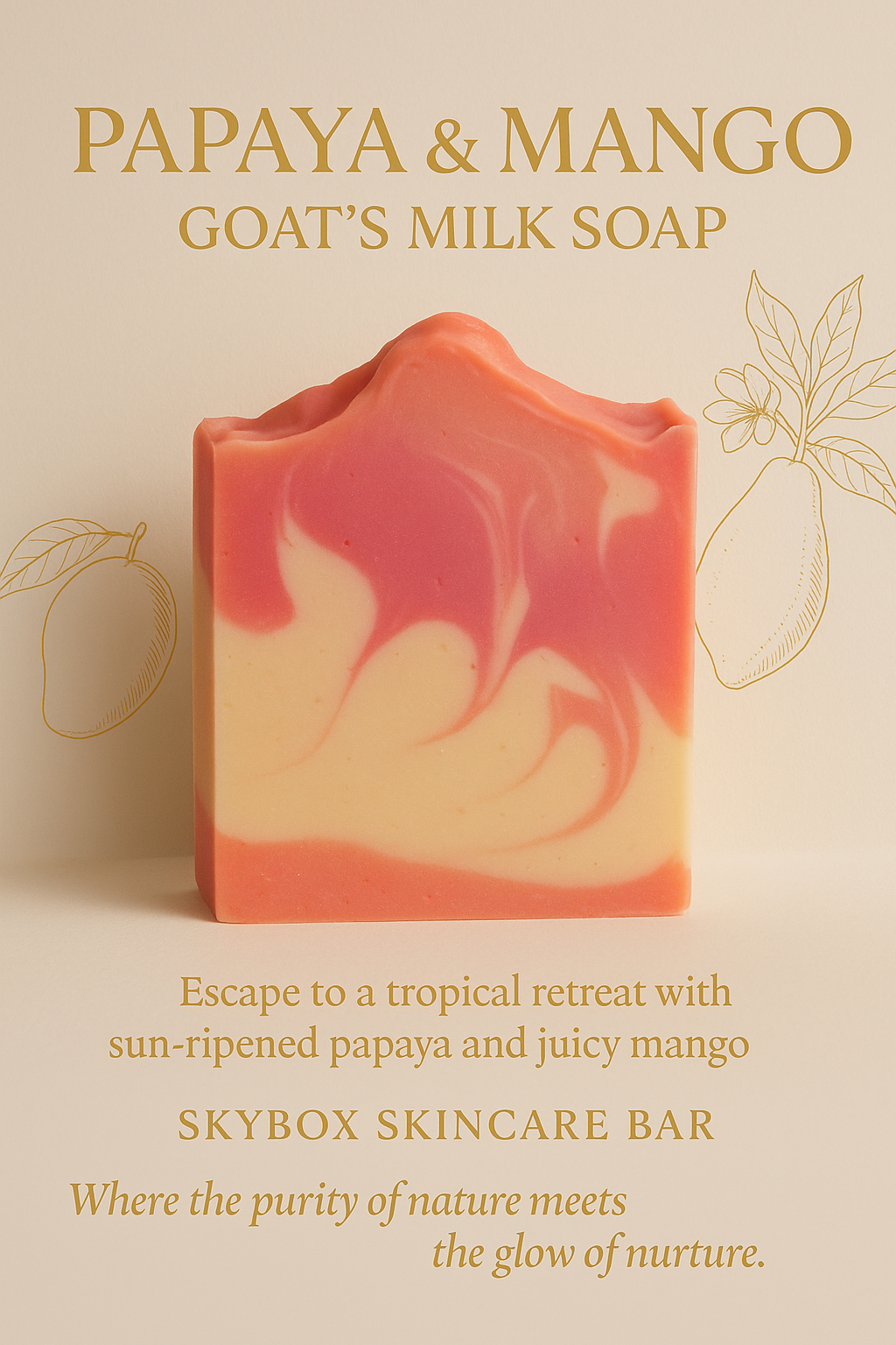 Papaya & Mango Goat's Milk Soap