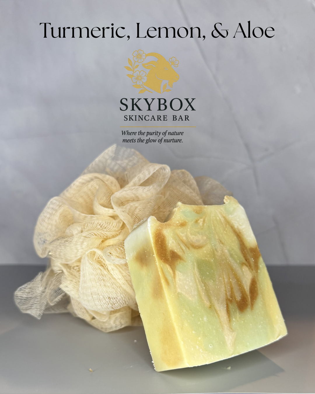 Turmeric, Lemon, & Aloe Goat's Milk Bar Soap ๐ผ๐