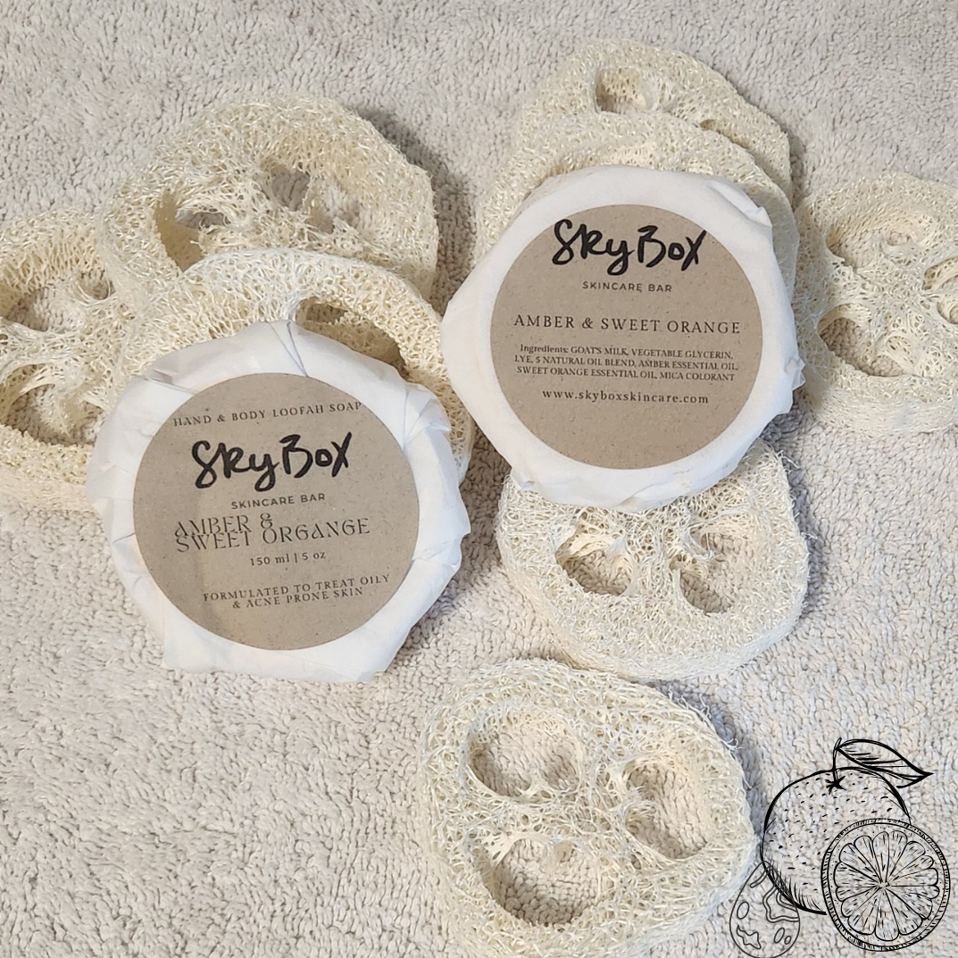 Amber & Sweet Orange Goat's Milk Loofah Soap β¨π