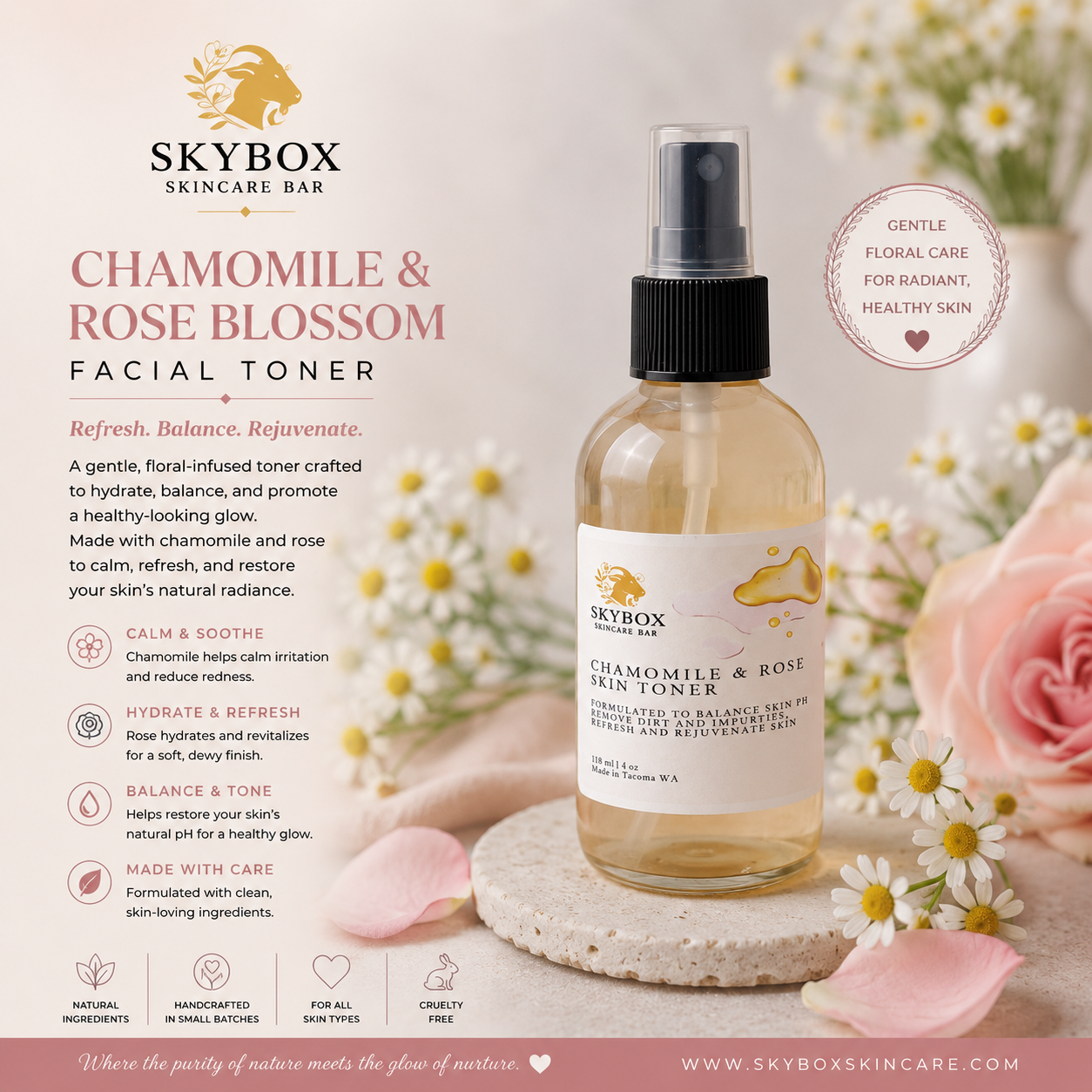 Chamomile & Rose Skin Toner