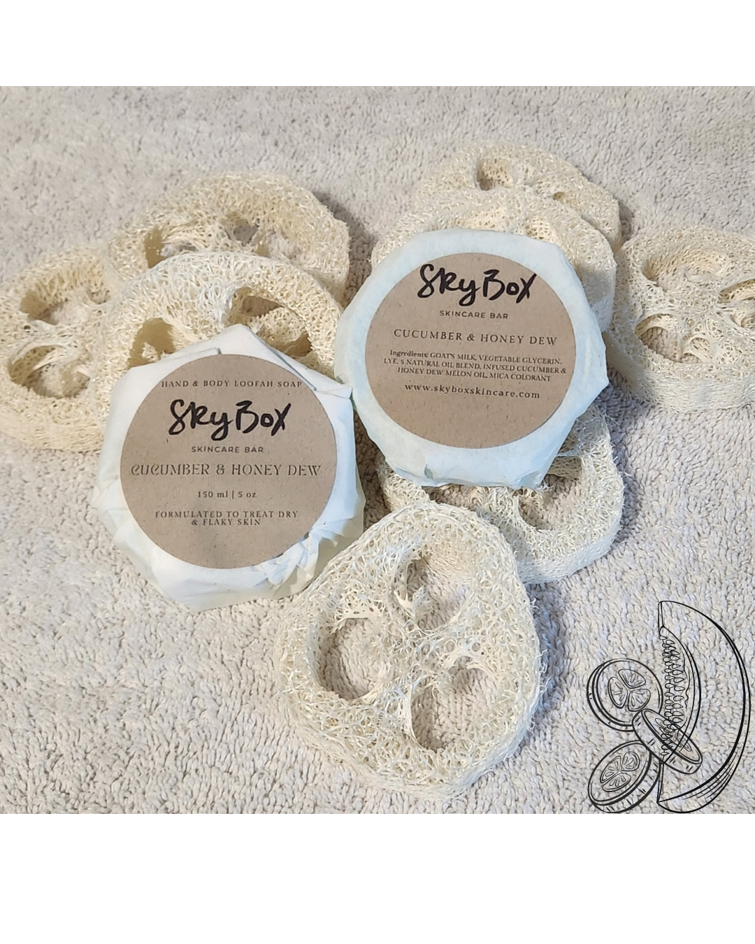 Cucumber & Honey Dew Goat's Milk Loofah Soap π₯π