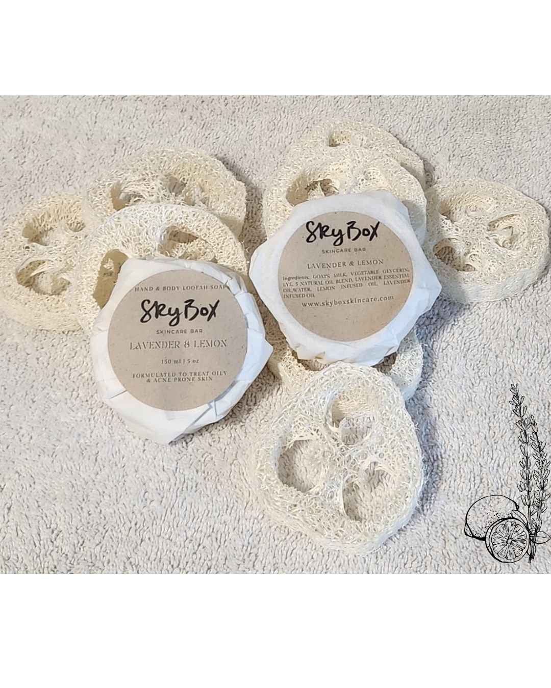 Lavender & Lemon Goat's Milk Loofah Soap ๐ฟ๐