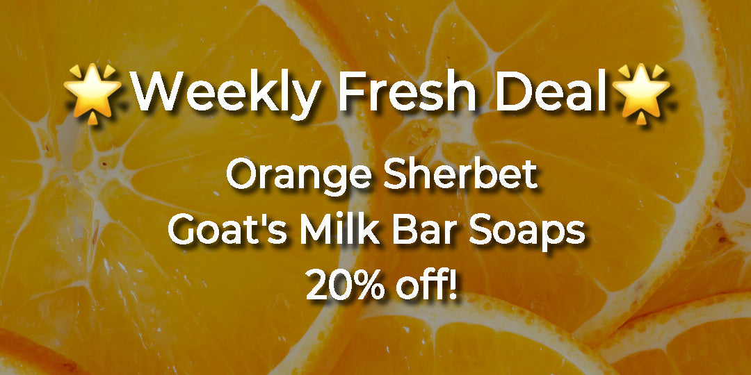 🌟 Weekly Fresh Deal 🌟 - Orange Sherbet Goat's Milk Bar Soap 🍊🍦
