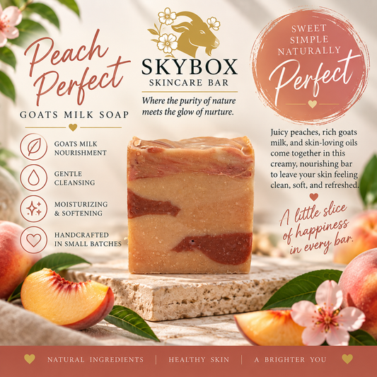 Peach Perfect Goat’s Milk Bar Soap 🍑✨