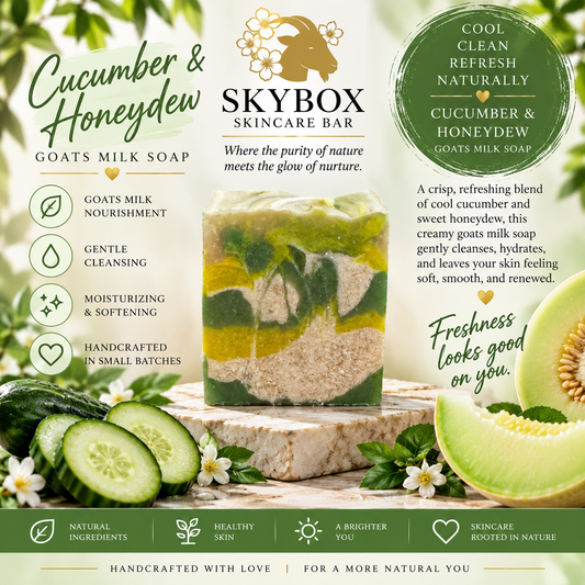 Cucumber & Honey Dew Goat's Milk Soap 🥒🍈