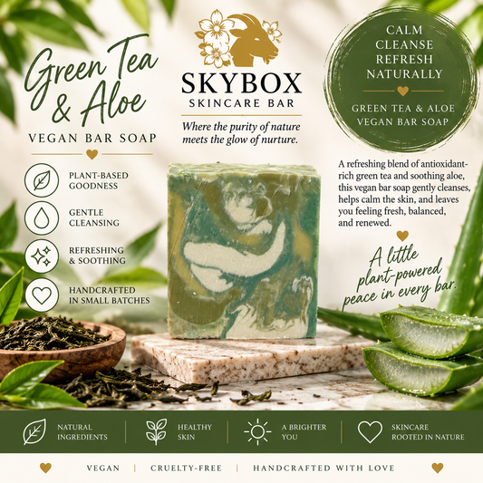 Green Tea & Aloe Vera Vegan Bar Soap