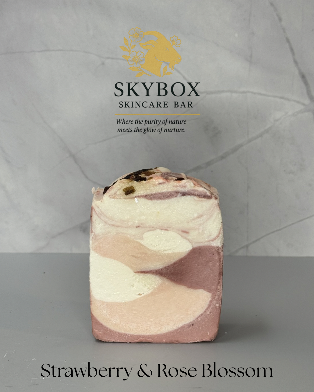 Strawberry & Rose Blossom Goat's Milk Soap