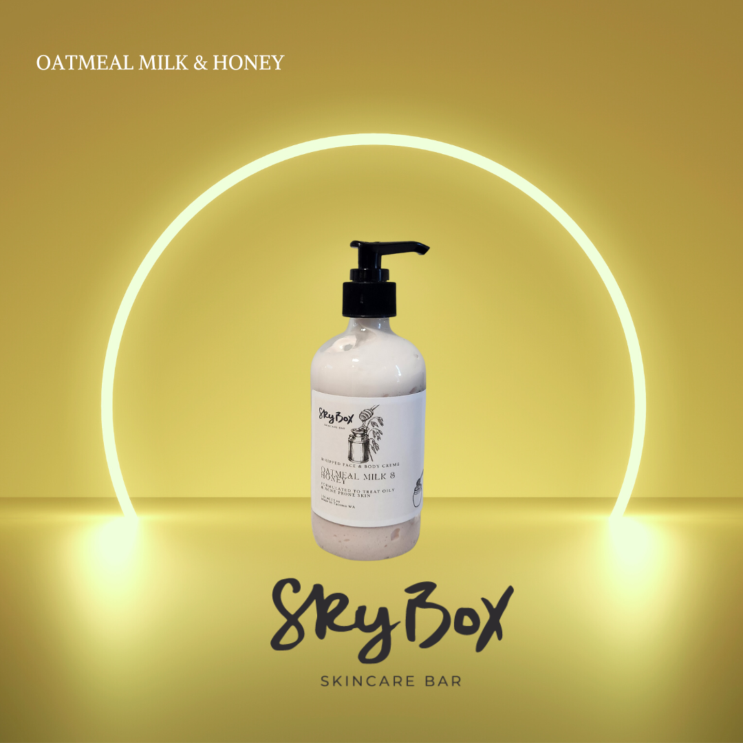 Oatmeal Milk And Honey Whipped Body Creme 🌾🍯 Skybox Skincare Bar 2543